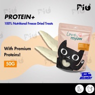 [24HR SHIP] LOVE, MYAW PROTEIN+ CHICKEN BREAST 50G Freeze Dried Cat Dog Treats Snacks Makanan Kucing