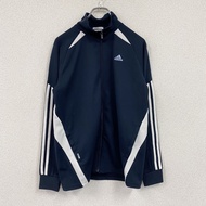 adidas運動外套/球衣，海軍藍，L碼，古著。