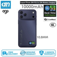 EGO MagPower 6 (3C Certified) QI2.2 10000mAh Powerbank M17AIR With OLED Display MagSafe Support iPho