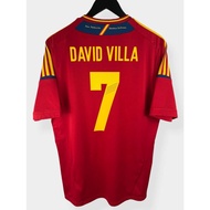 High quality 2012-13 Spain home DAVID VILLA #7 retro football jersey
