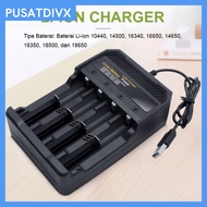 TAFFWARE DOUBLEPOW BATTERY CHARGER USB LITHIUM 18650 4 SLOT BATTERY CHARGER