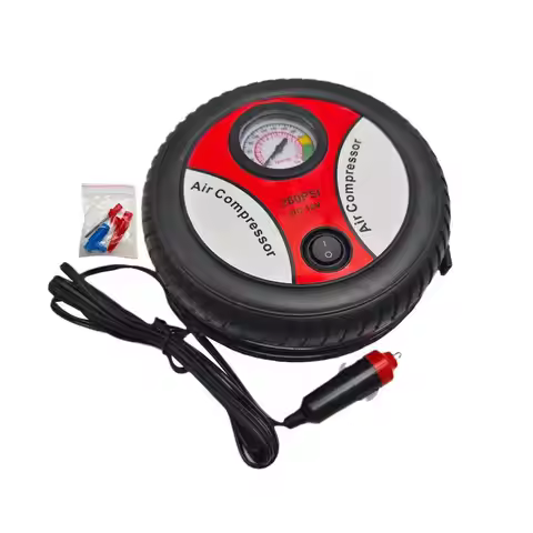 Tire Pump For Car Portable Tire Inflator Portable Electric Tire Pump 12V Inflator With Pointer Press