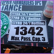 ◙ ☏ ✻ LTFRB 24/7 STICKER 3PCS/2PCS