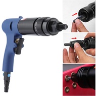 เครื่องมือตอกหมุดแบบนิวเมติก Air Rivet Nut Gun Heavy Duty ความเร็วสูงแบบดึง Nut Nail Setting Kit พร้อมหัวล็อคตัวเอง M10-M12