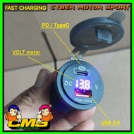 dashboarad add on panel Saklar 12v universal sakelar switch lampu LED dashboard panel volt meter USB