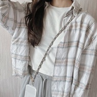 細款 復古色小花編織手機斜背掛繩 可調式