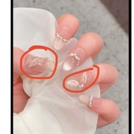 [ BYLAW.NAILS ] Pink 3D Butterfly | PREMIUM FAKE NAILS | PRESS ON NAILS | False Nails |