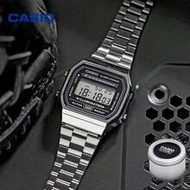 Casio A168WGG-1A Vintage Black Steel Digital Watch Stainless Steel Band 3ATM Waterproof Backlight St