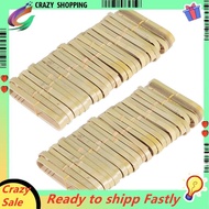 50Pcs Tongs Disposable Cooking Utensils Mini Bamboo Tongs Natural Toast Tongs for Cooking