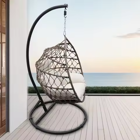 Modern cast aluminum outdoor furniture swing outdoor egg chair swing hanging egg swing chair indoor 