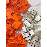 💥BEST SELLING💥 100pcs+- Paper Price Jewellery Tag/Gold Tag Gold String Tag Harga Tag Emas Hanging Pr