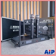 MICROTECH MT-333D ไมค์ลอยมือถือคู่UHF ไมค์โครโฟน ไมค์ลอย คลื่นความถี่ถูกต้องตาม กสทช MT 333 D MT 333