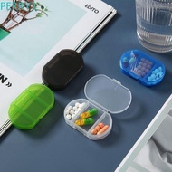 PERRY1 Small Medicine Box, Portable Three Compartments Mini Pill Box, Pill Organizer Medicine Box Convenient Daily Moisture-proof Pill Case Travel