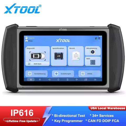 XTOOL IP616 Added Bi-directional Test Automotive Scanner Full System OBD2 Diagnostic Tools CAN FD DO