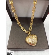 10k saudi gold necklace heart-1,300