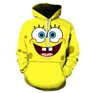 sale Funny Yellow Boys Hoodies Men Sponge Family Print 3D Hoodie Sweatshirt Men Anime Cartoon Pullov