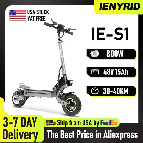 IENYRID IE-S1 Foldable Electric Scooter 800W Motor 48V15AH Lithium Battery E-Scooter 10-inch Off-roa