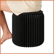Accordion Stool Modern Waterproof Folding Seat Small Stool Paper Bench with Seat Pad for Dining Bedr