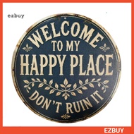[EY] Happy Land Sign Modern Wall Art Happy Land Rustic Wooden Garden Sign Weather-resistant Fade-pro