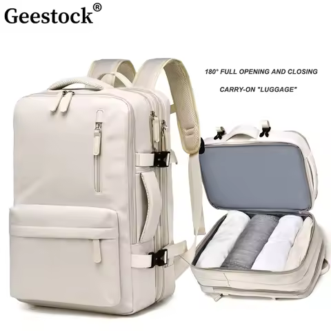 Geestock Airplane Cabin Bags 45x30x20 Travel Backpack For Men Women Waterproof Hand Luggage Laptop B