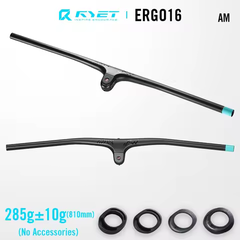 RYET T1000 Carbon MTB Integrated Handlebar Rise 810mm -7 Degrees UD Matte Bicycle AM XC One-Piece Fl