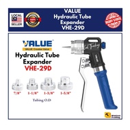 VALUE Hydraulic Tube Expander VHE-29D & Tube O.D 7/8" / 1-1/8" / 1-3/8" / 1-5/8"