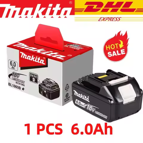 🥇️Makita 18V battery for Makita 18V power tools The 18V Makita BL1860B rechargeable battery can repl