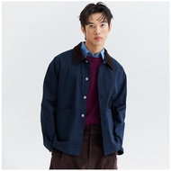 ROSEROMPSTUDIO LUCKY LOVE JACKET NAVY - เสื้อคลุม ทรงหลวม ผู้ชาย