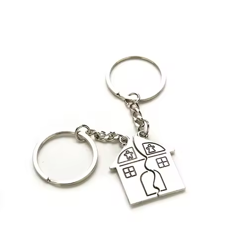 1Pair New Couple I LOVE YOU Lovers Keychain Warm House Type Couple Key Chain Souvenirs Valentine's D