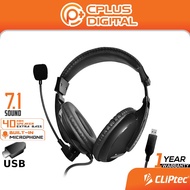 CLiPtec U-SoundMate BUH288 USB Virtual 7.1 Multimedia Stereo Headset with Microphone