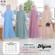 BIMY SHOP [100% ORIGINAL NSK KIDS] NAJWA SET GAMIS KIDS + HIJAB CERUTY BABYDOLL 3-11 YEARS