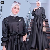 Daniara Dress Organza Kondangan Mewah Premium Import Luxury Gamis Polos Satin Maxmara Silk Wanita Remaja Dewasa Busui Sleting Depan Model Mewah Elegan Longdress Pesta Pernikahan Untuk Muslimah Bahan Licin Free Belt Baju Muslim Brukat Transparan OOTD Forma