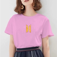 baju kaos wanita bts logo kentang mcd x bts  t-shirt wanita bts x mcd - s pink baby