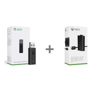 Microsoft Xbox PC Windows 手制 USB 連接器 + 手制電池 各一套 - 適用 Xbox series X/S ，Xbox one X/S ，Xbox one ｜保養一年