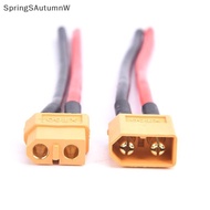 [SprW] 1set XT60 XT-60 Male+Female Bullet Connectors Plugs with Silicon 14 AWG Wire Boutique
