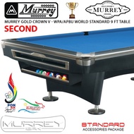 JT24 (SECOND) MURREY GOLD CROWN V STD 9 FT POOL TABLE - MEJA BILLIARD