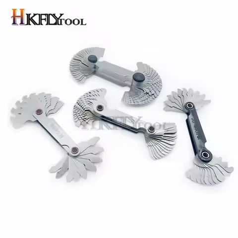Screw Gauge Set Whitworth 55 Degree & Metric 60 Degree Grip Whitworth Screw Thread Pitch Gauge Measu
