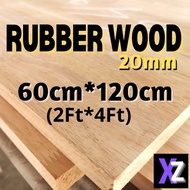 𝗫𝗭 Rubber Wood 2ft*4ft 20mm (Grade AB) Solid Wood Table Top Kayu Getah Counter Top Wood Board Papan