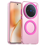 Cho Vivo X200s 5 gam trường hợp đối với Vivo X200s Bìa mờ màu kẹo Matte chống sốc có nam châm Ốp bảo