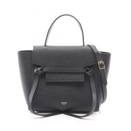 【二手】Celine CELINE手提包 BELT BAG NANO 腰包 Nano 2WAY 黑色皮革腰包 Nano 女士二手 A