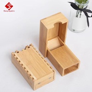 Sharprepublic Dice Bamboo Dice Foldable Wooden Die Roller Castle Rolling Case for Board Game Players