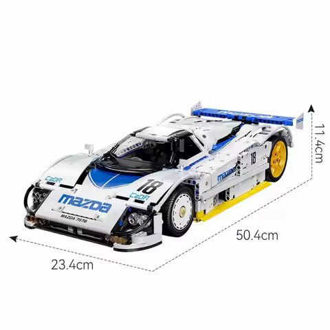 1:10 Technical Auto 787B Endurance Racing Car Model Kit,1797PCS Sportscar Hypercar Building Blocks B