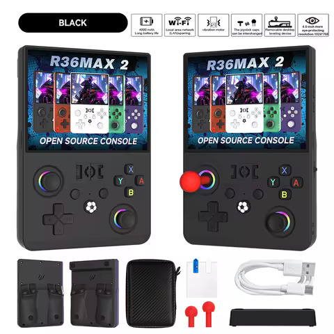 New Arrival R36max2 VS R36max Retro Handheld Game Console 4.5inch 64G/128G Portable Pocket Player Bu