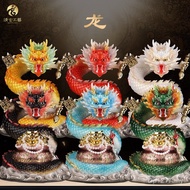 White Jade Ornaments Office Real Dragon Auspicious Lucky Dragon Auspicious Dragon Ornaments Real Bod
