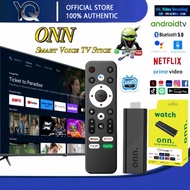ONN. Smart TV Stick Voice Remote Control Android 14.0 Bluetooth 5.0 Free channel