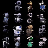 Mga Cufflinks Lalaki Shirt Na Pranses, Studs Sa Manggas, Malikhaing Aloy Pagluluto Pintura, Pindutan