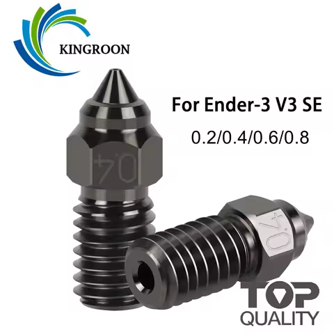 For Creality Ender 3 V3 SE Nozzle Hardened Steel 0.4 0.6 0.8mm Top Quality 3D Printer Nozzles For En