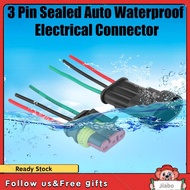 jiabo Connector  5 Sets Car 3 Pin Way Sealed Auto Electrical Plug Socket Kit