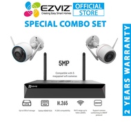 Ezviz H3C 3MP 2K H3C 4MP 2K+ H3 5MP 3K Outdoor Weatherproof Security CCTV Ezviz NVR X5S 8W Combo Set