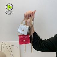 QIUJUU Crossbody Bags, Mini Simplicity Shoulder Bag, Korean Fashion Chain PU Versatile Handbag Lipst